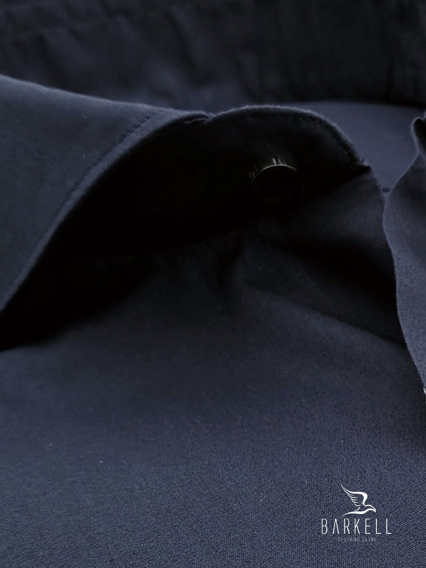 Hemd aus Popeline-Baumwolle, Blau, French Cutaway-Kragen