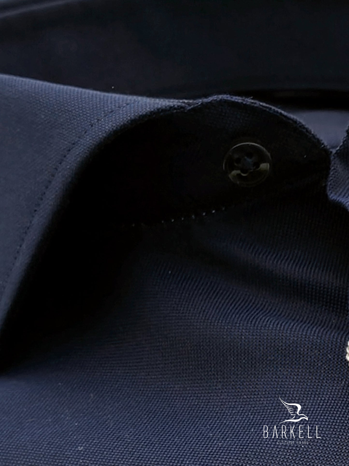 Camicia in Cotone Oxford Blu Collo Francese