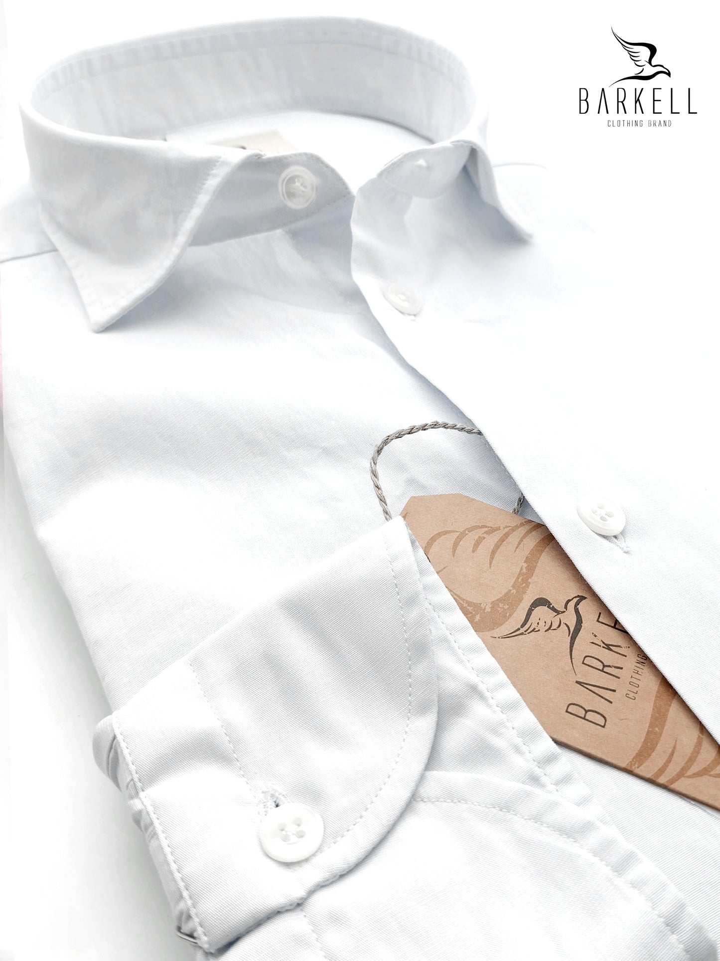 Camicia in Cotone Popeline Bianca Collo Francese Piccolo