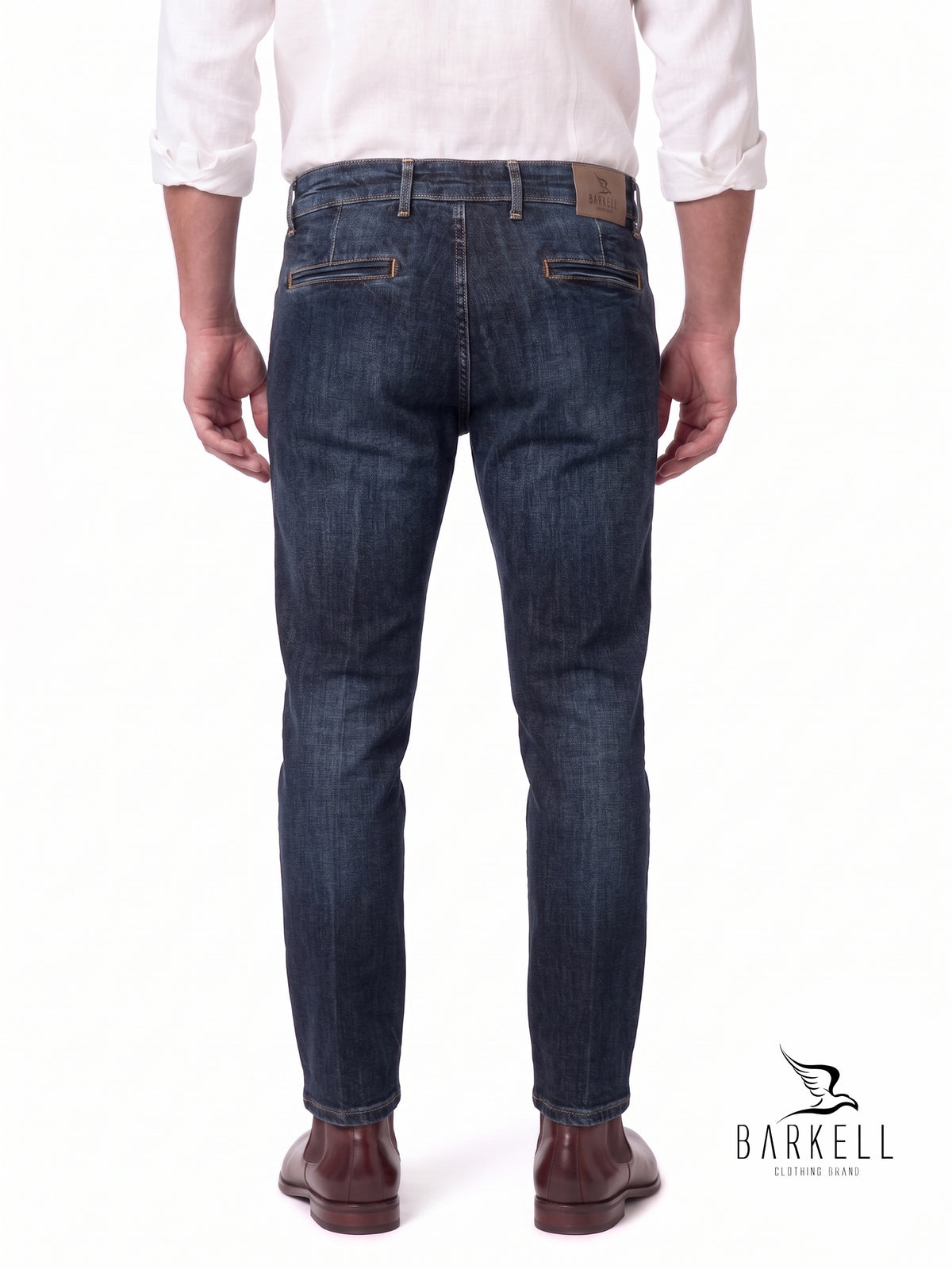 Stone Wash Chinos Model Jeans