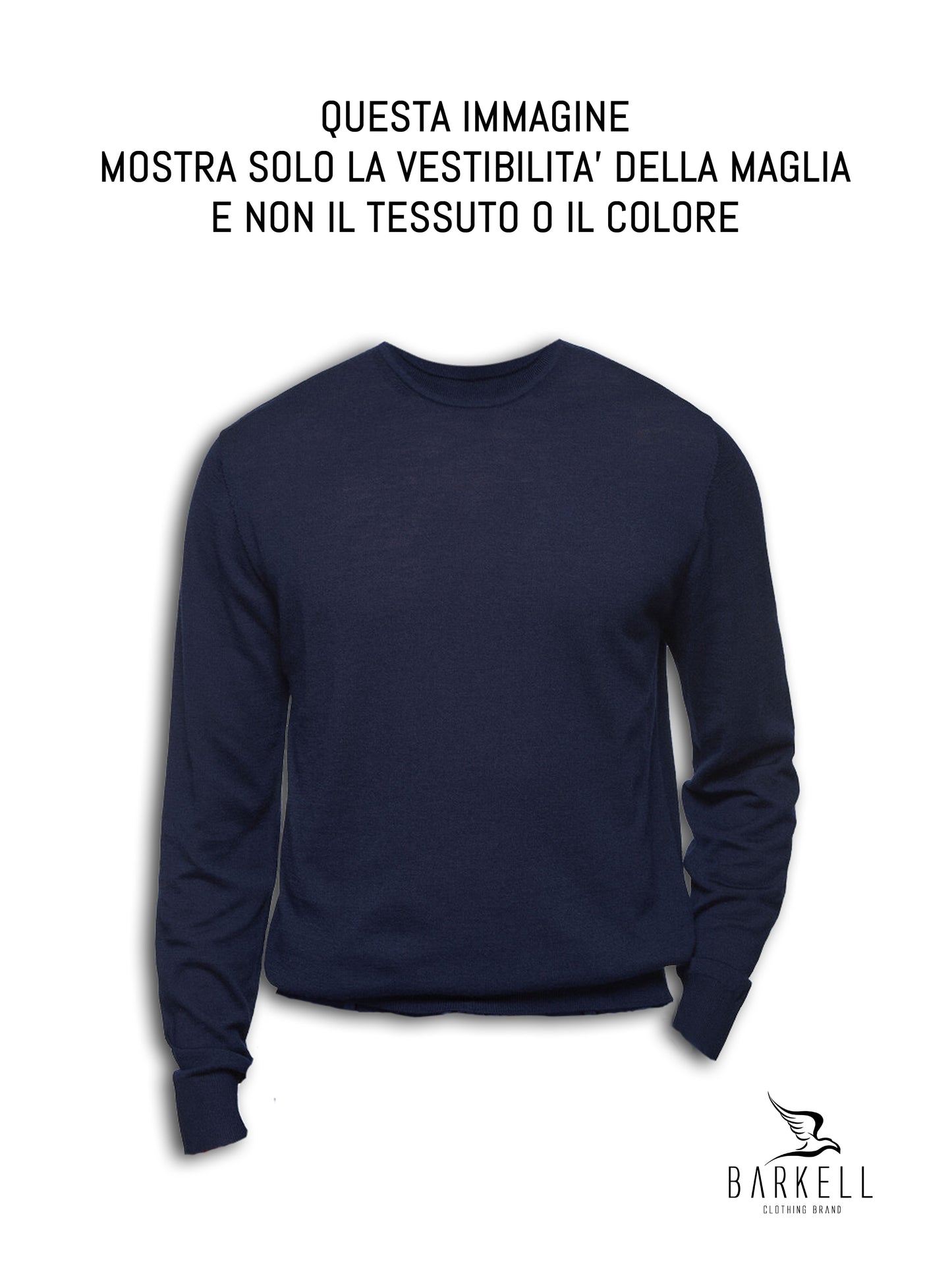 Maglia Girocollo Rasata in Pura Lana Merinos Extrafine Delavè Color Grigio Ice Vintage