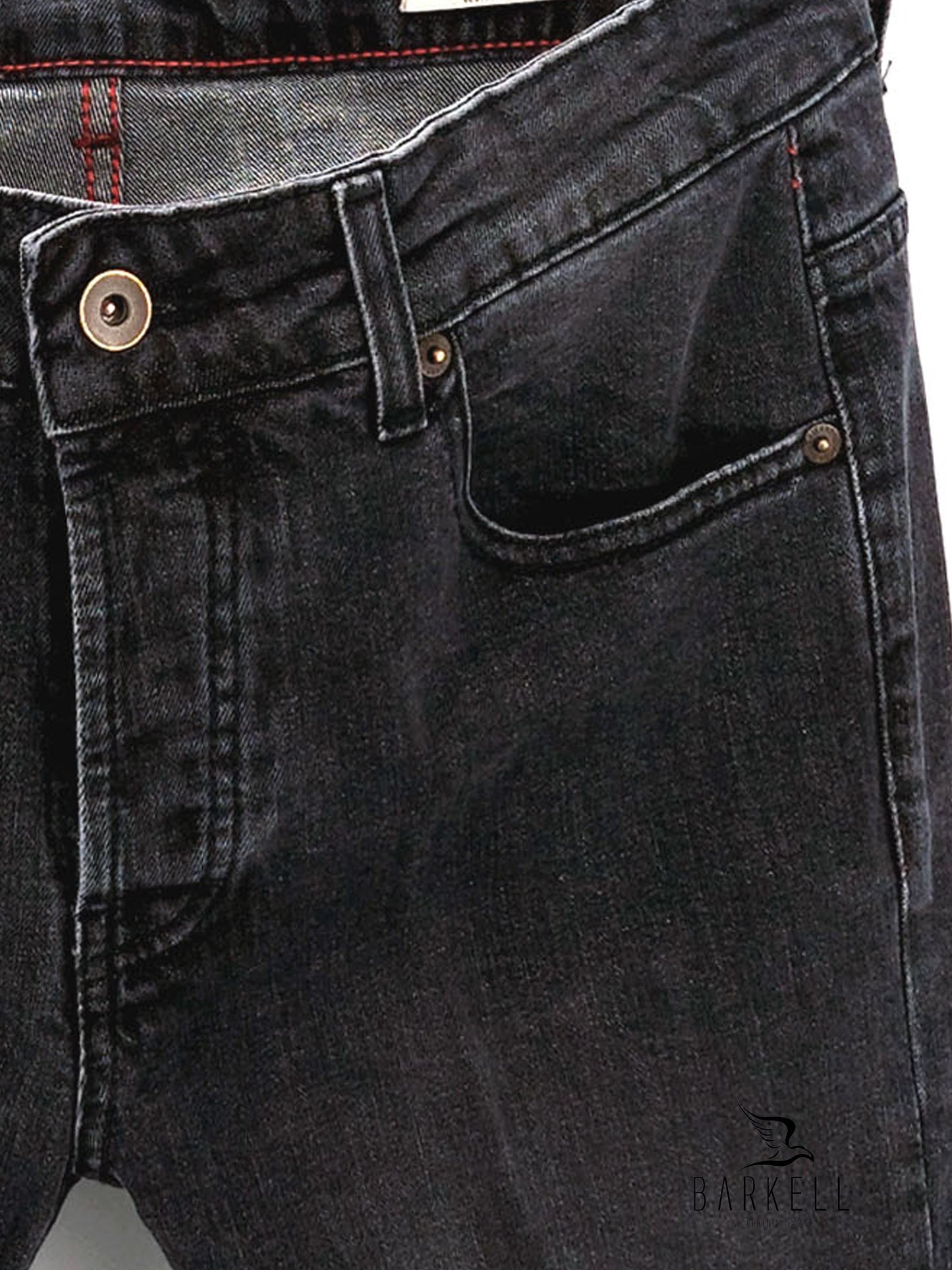 Jeans Modello Cinque Tasche Lavaggio Grigio Stone Wash