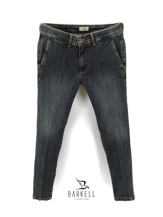 Jeans Modello Chinos Lavaggio Stone Wash al Tè