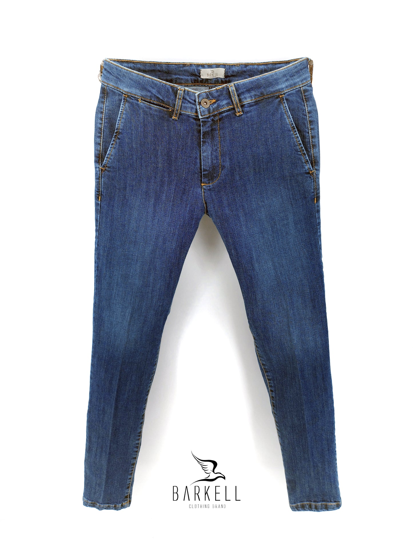 Jeans Modello Chinos Lavaggio Stone Wash