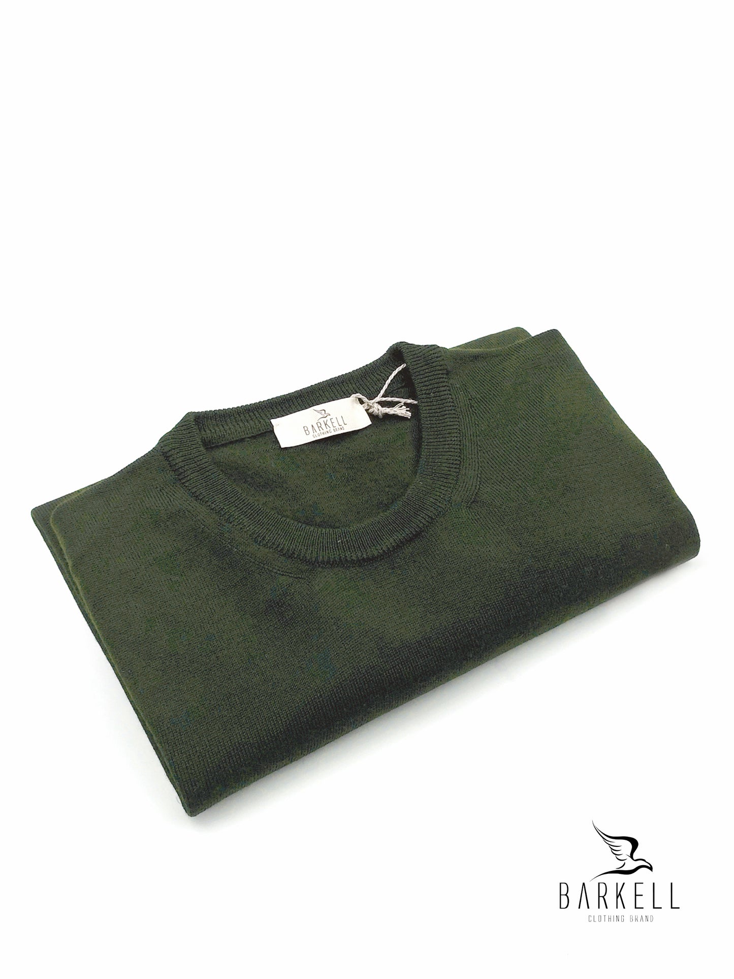 Pull à col rond en pure laine mérinos extrafine en bleu