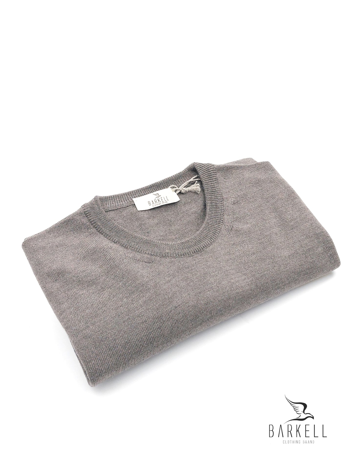 Pull à col rond en pure laine mérinos extrafine en bleu