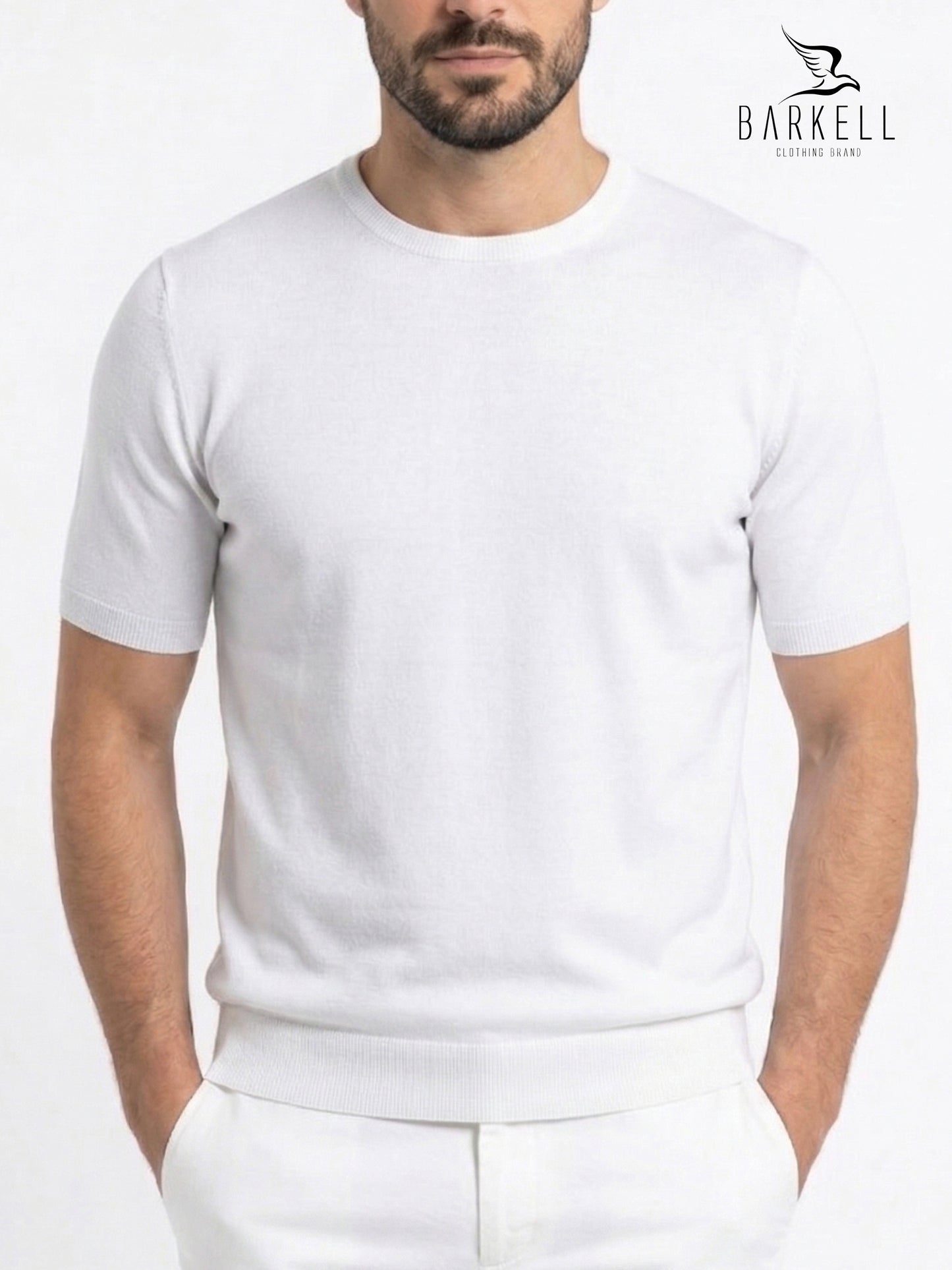 Half Sleeve Round Neck T-Shirt in Pure Lightweight Lime Colored Cotton