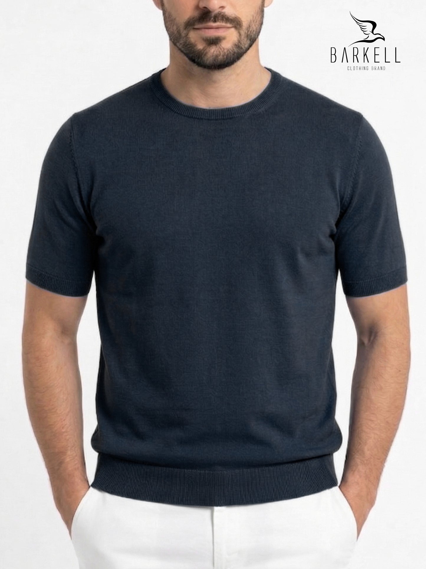 Half Sleeve Round Neck T-Shirt in Pure Lightweight Lime Colored Cotton