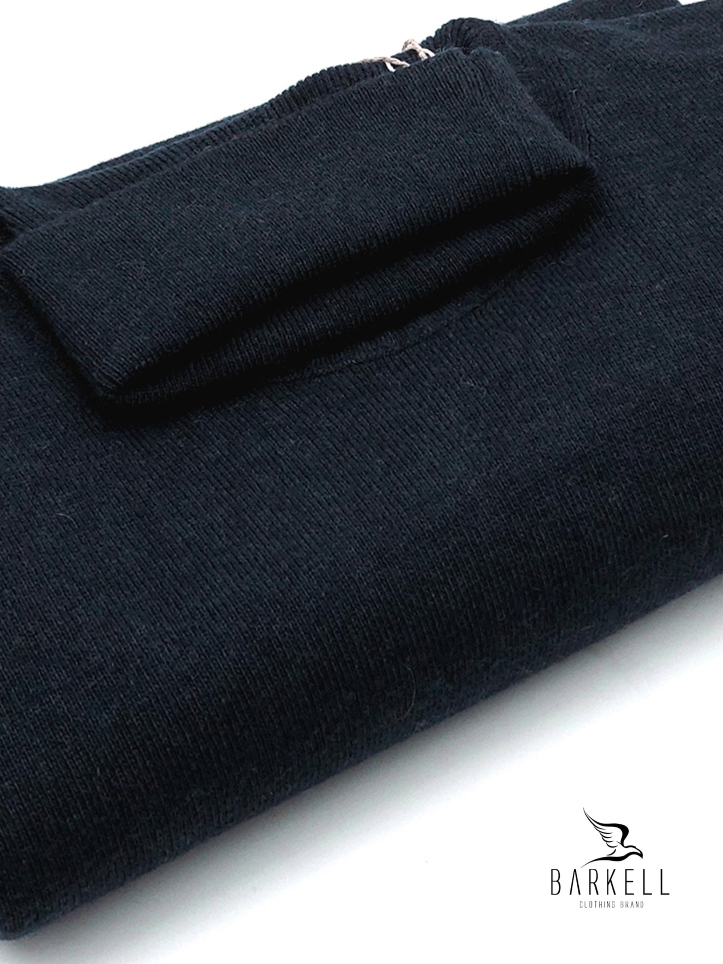 Maglia Dolcevita Rasata in Misto Lana con 5% di Cashmere Color Blu