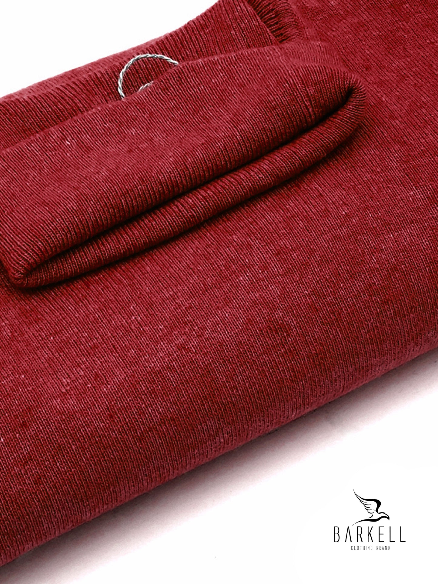 Maglia Dolcevita Rasata in Misto Lana con 10% di Cashmere Color Bordò