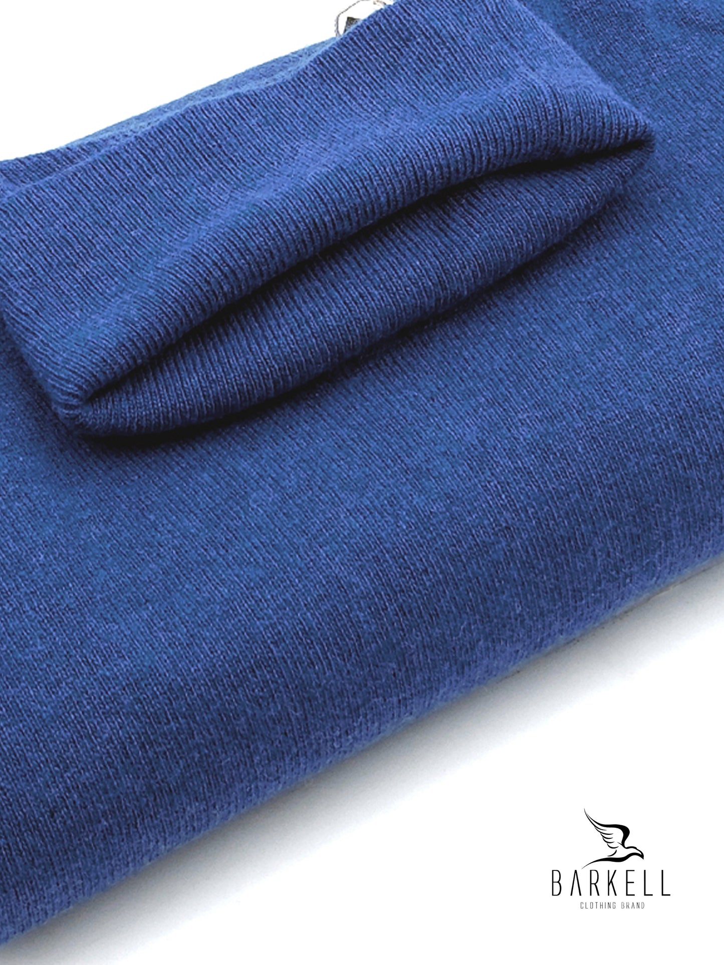 Maglia Dolcevita Rasata in Misto Lana con 10% di Cashmere Color Jeans