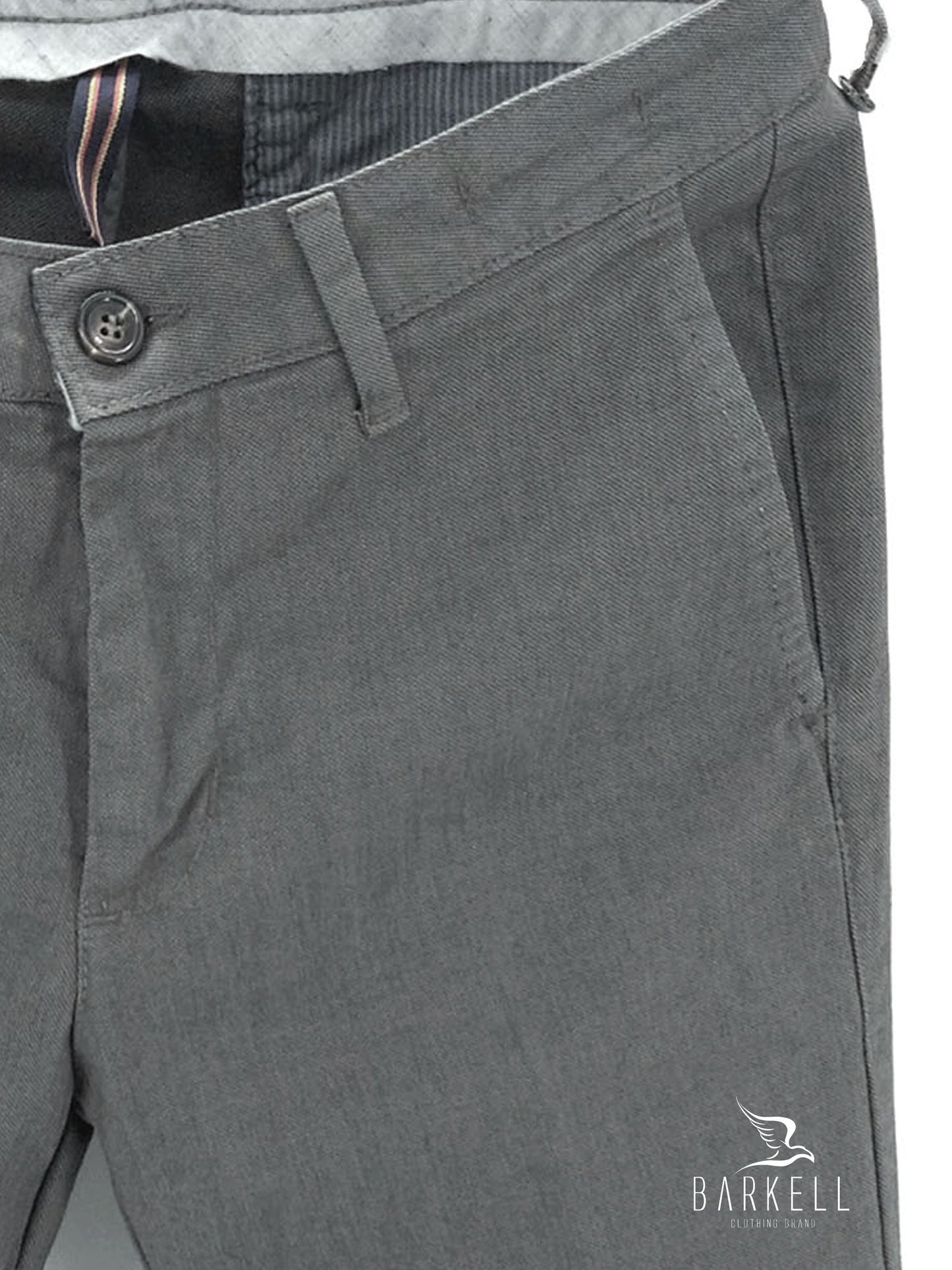 Pantalone Invernale Grigio Modello Chinos in Cotone Jeansato