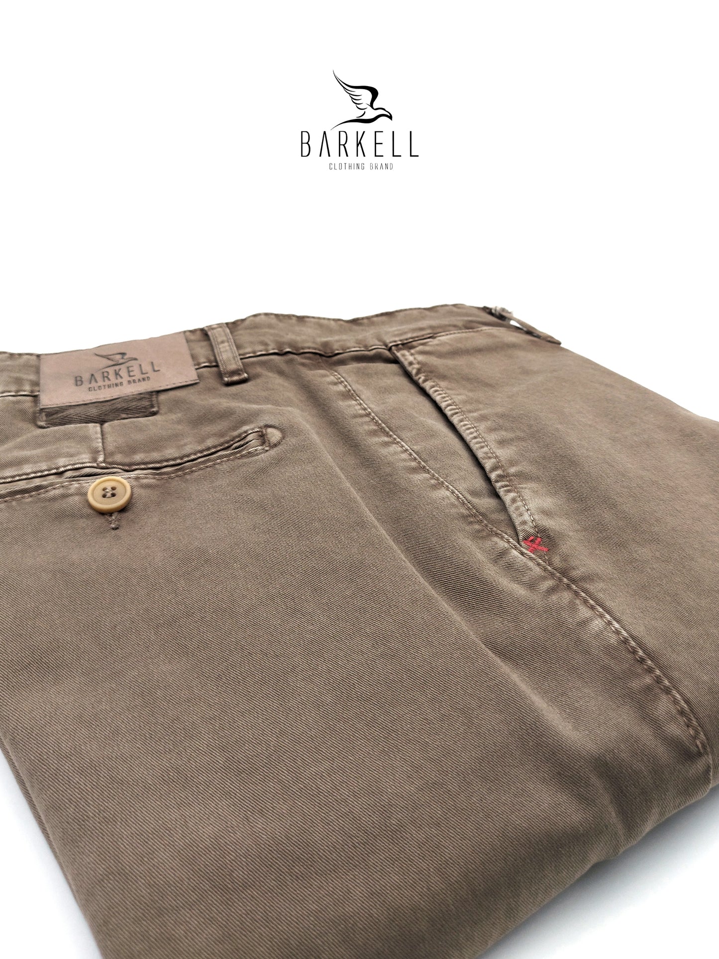 Pantalone Fango Modello Chinos in Cotone Gabardina Ice Vintage
