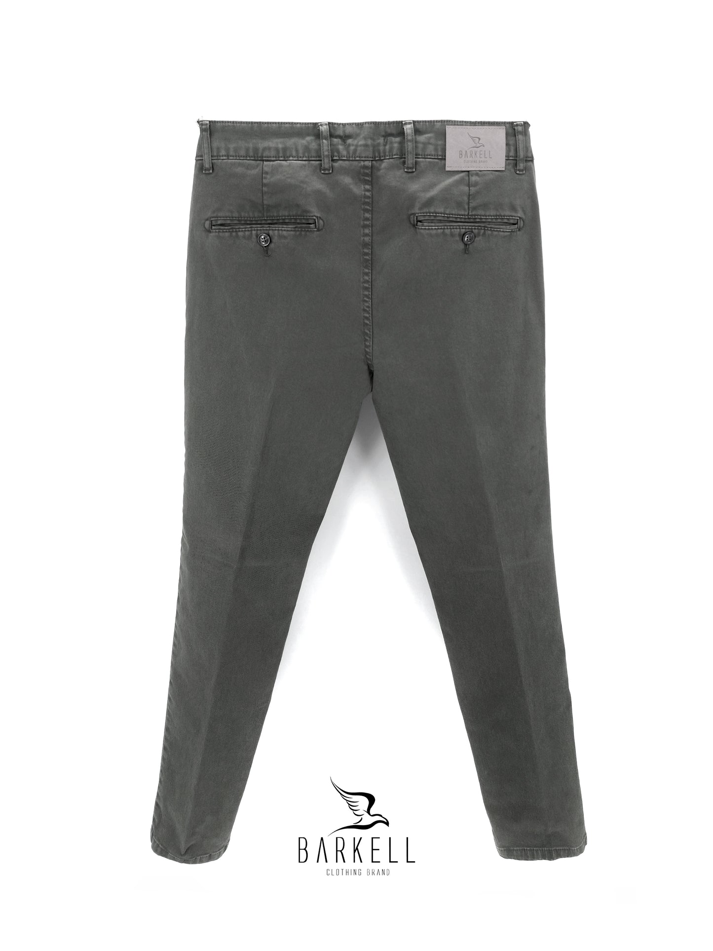 Pantalone Grigio Ferro Modello Chinos in Cotone Gabardina Ice Vintage
