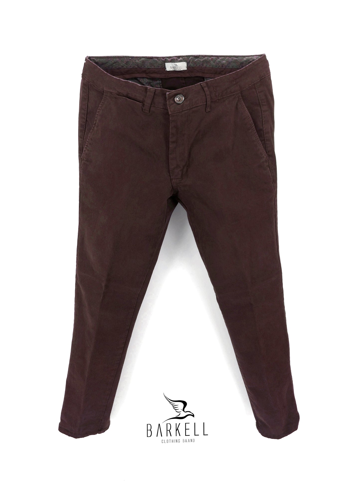Pantalone Cacao Modello Chinos in Cotone Gabardina