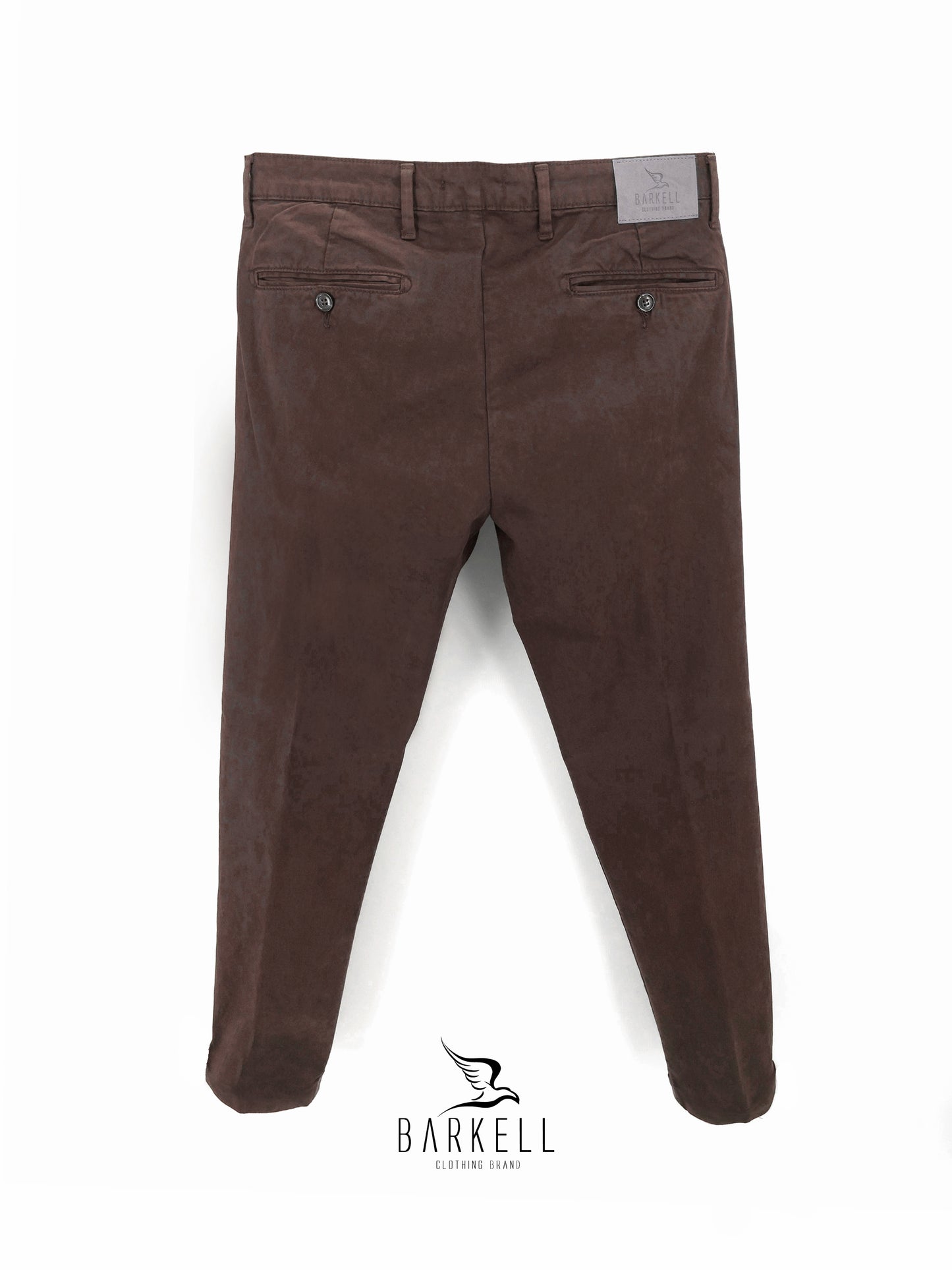 Pantalone Cacao Modello Chinos in Cotone Gabardina