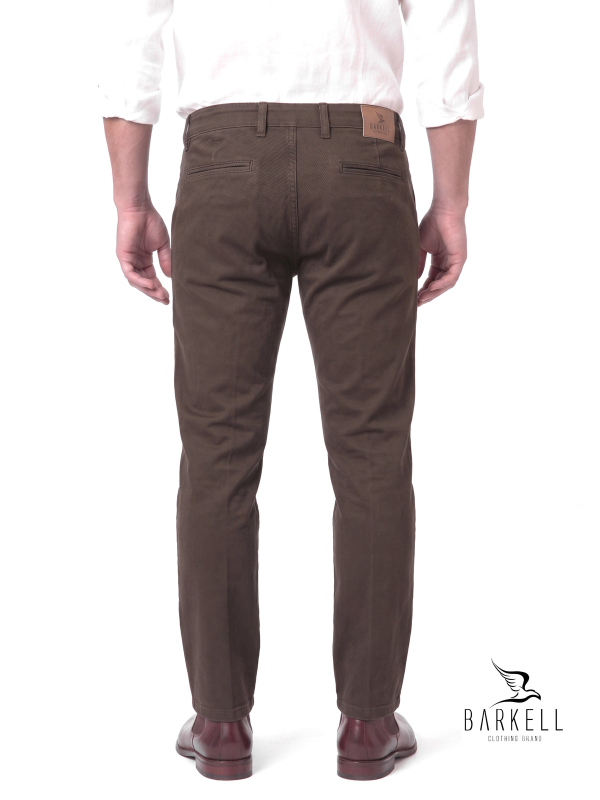 Pantalon Modèle Chino Beige en Gabardine de Coton