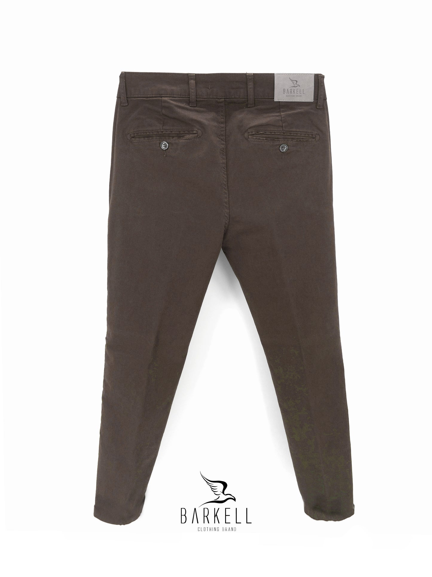 Pantalone Cacao Modello Chinos in Cotone Piquet