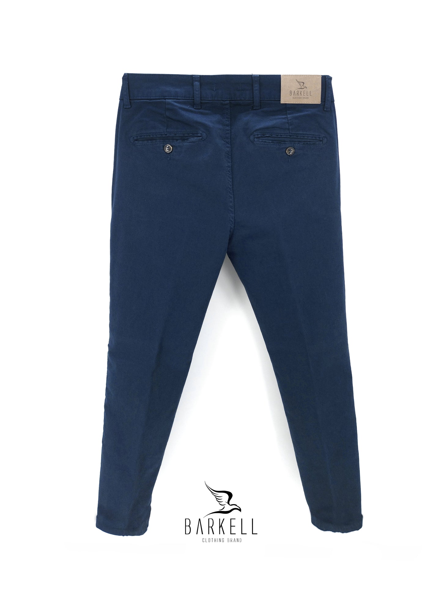 Pantalone Blu indaco Modello Chinos in Cotone Piquet