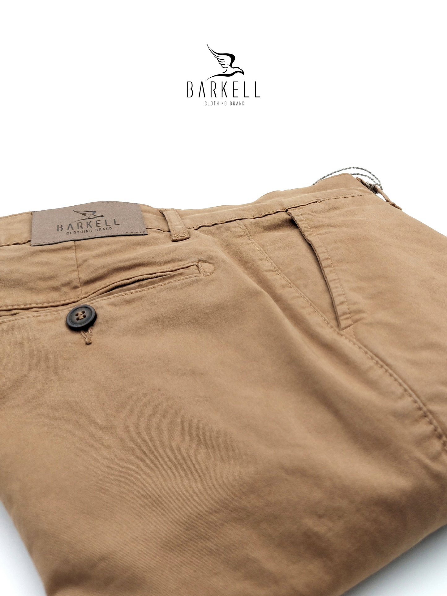 Pantalone Biscotto Modello Chinos in Cotone Raso
