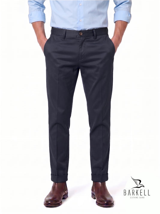 Pantalon Modèle Chino Beige en Gabardine de Coton