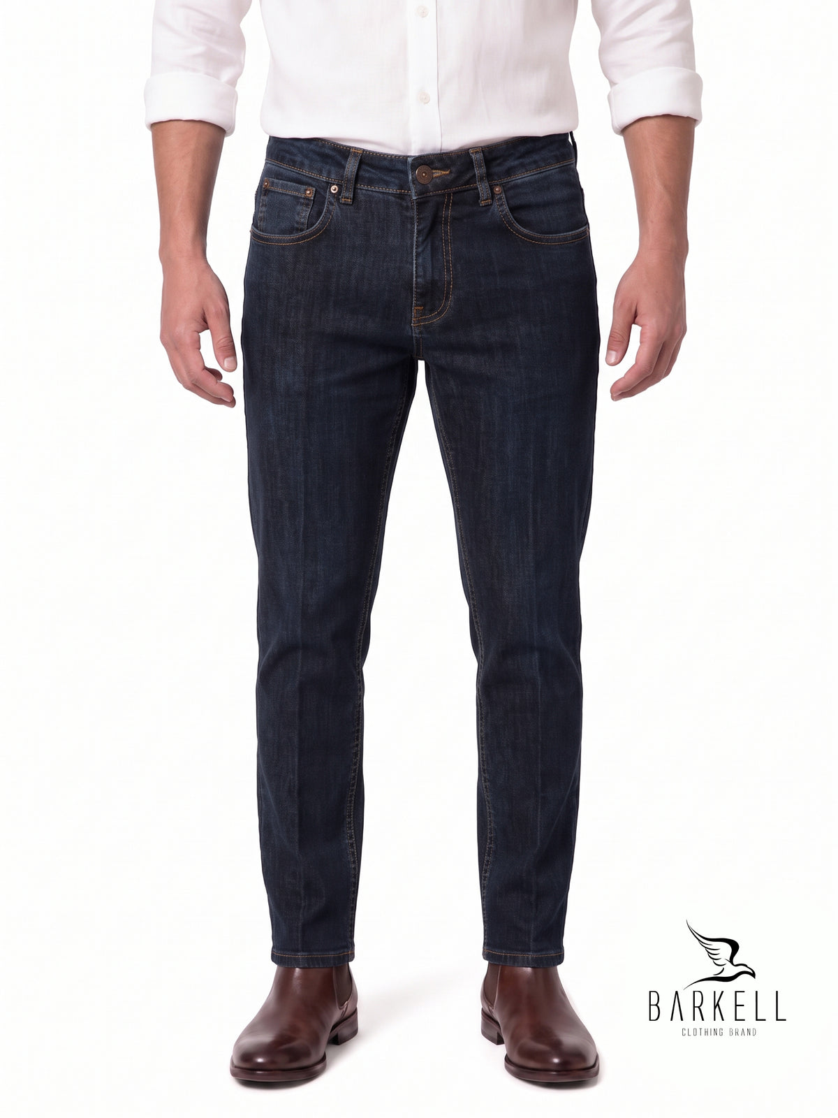 Five-pocket model jeans, softened normal wash