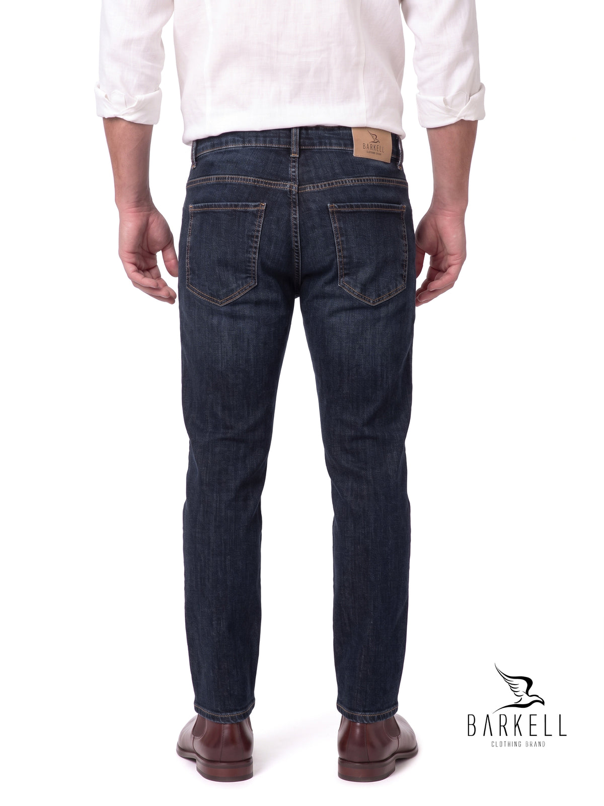 Stone Wash Five Pocket Model Jeans