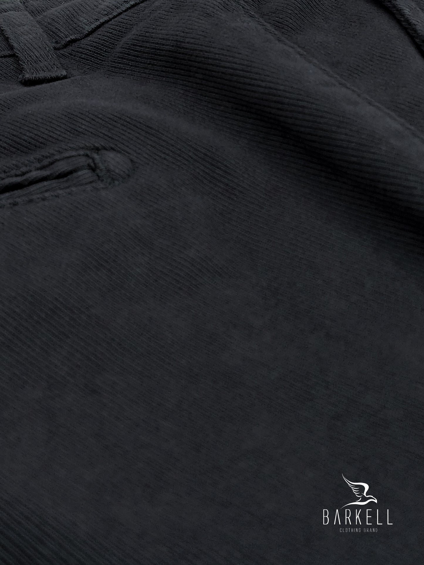 Pantalone Blu Modello Chinos in Cotone Cannettato Diagonale