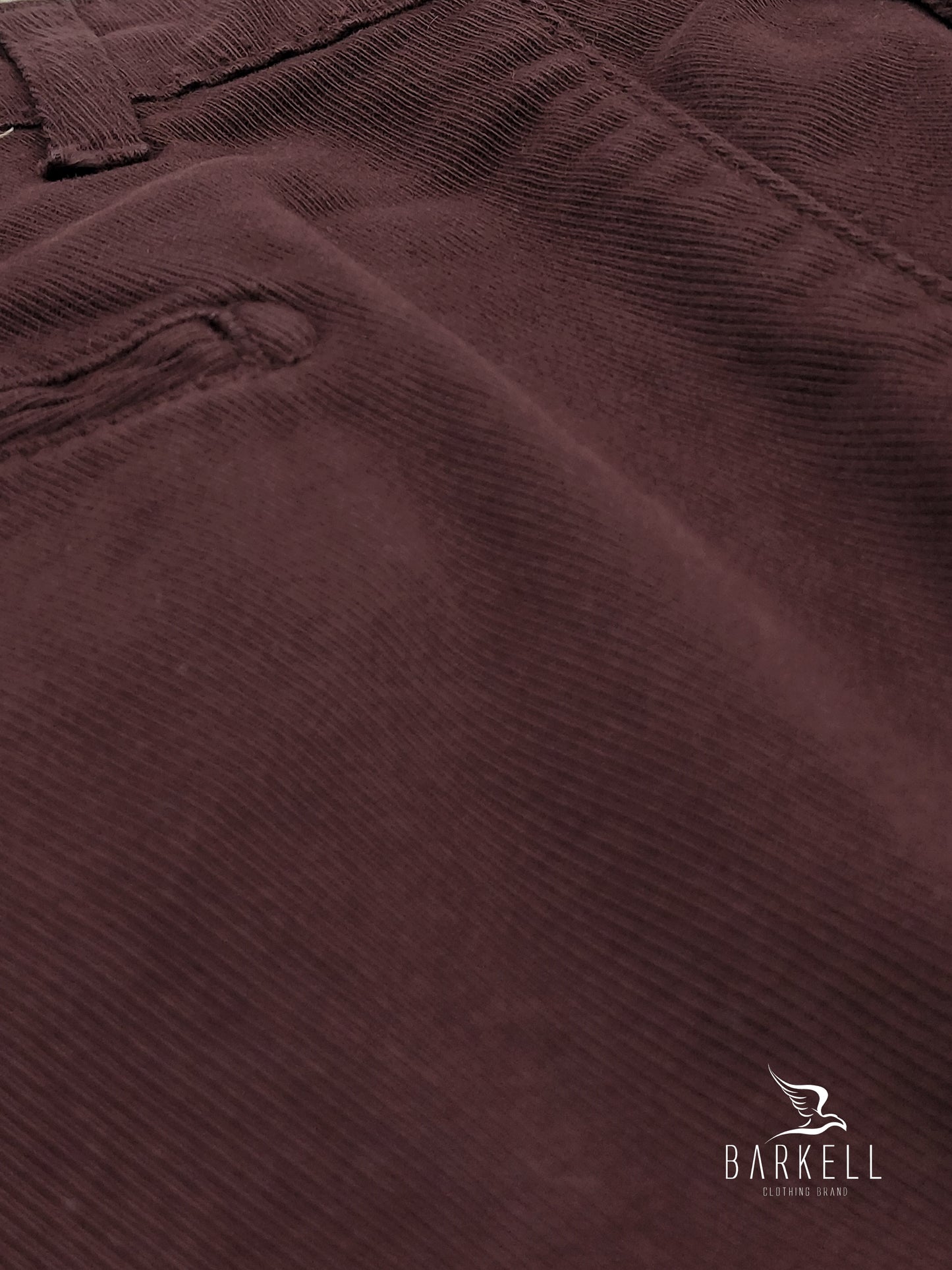 Pantalone Bordò Modello Chinos in Cotone Cannettato Diagonale