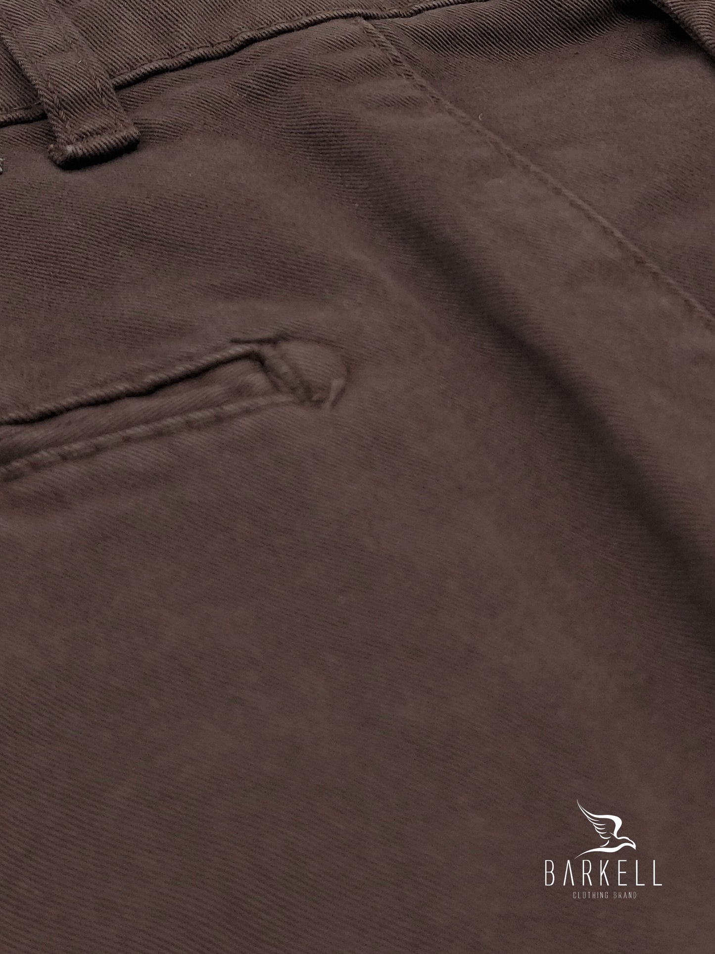 Pantalone Cacao Modello Chinos in Cotone Gabardina