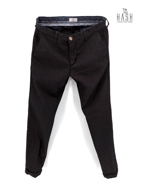 Pantalone Blu Modello Chinos in Cotone Jeansato