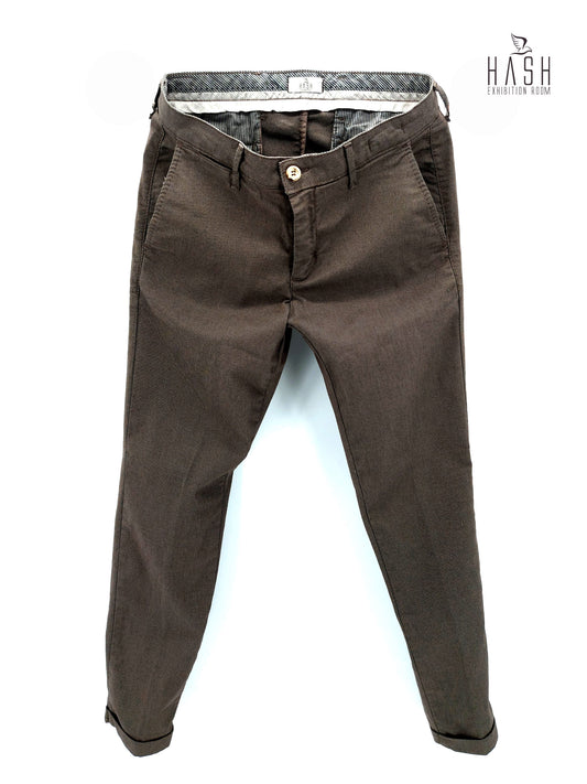 Pantalone Invernale Fango Modello Chinos in Cotone Jeansato
